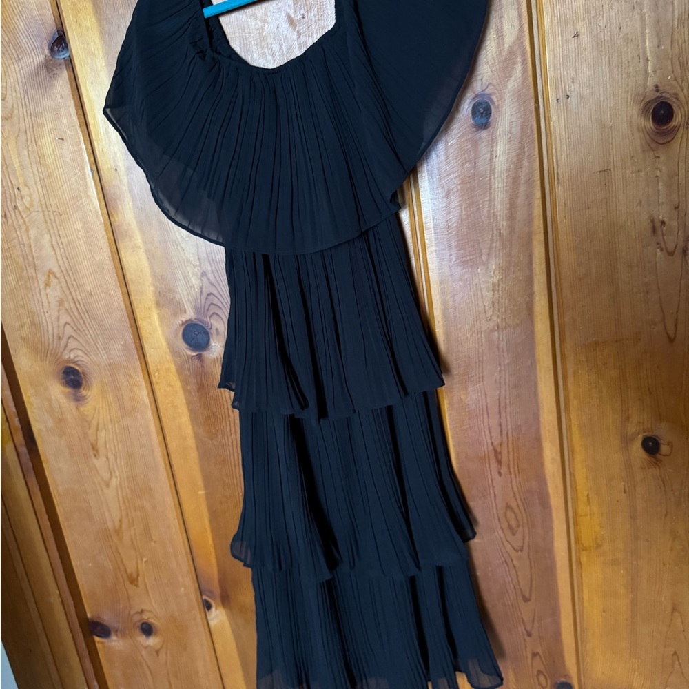 Lulu's Black Ruched Dress